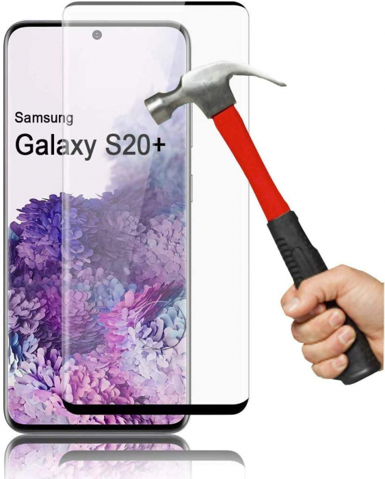 Folie sticla Samsung Galaxy S20 Plus, protectie ecran tempered glass fata, 5D, acopera tot ecranul [4]