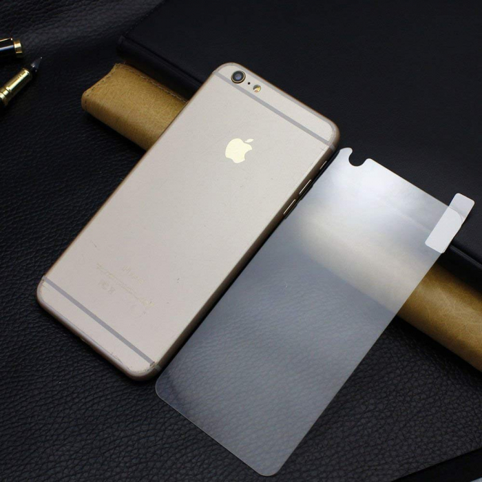 Folie sticla securizata, fata plus spate, cu rama metalica iPhone 6 Plus / 6S Plus, 3D, protectie completa ecran si margini curbate, Silver [2]