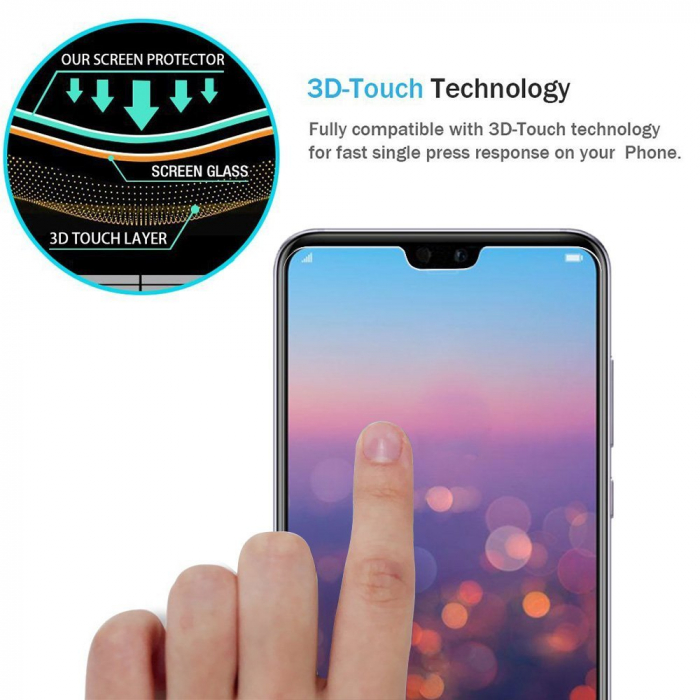 Folie sticla Huawei P20 Pro, protectie ecran tempered glass fata, 0.2mm [2]
