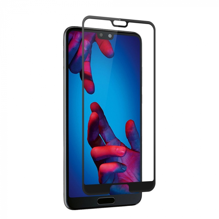 Folie sticla tempered glass Huawei P20, protectie ecran, fata, total transparenta, 5D, acopera tot ecranul, 0.2mm [8]