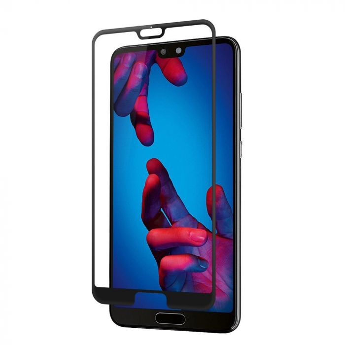Folie sticla tempered glass Huawei P20, protectie ecran, fata, total transparenta, 5D, acopera tot ecranul, 0.2mm [4]