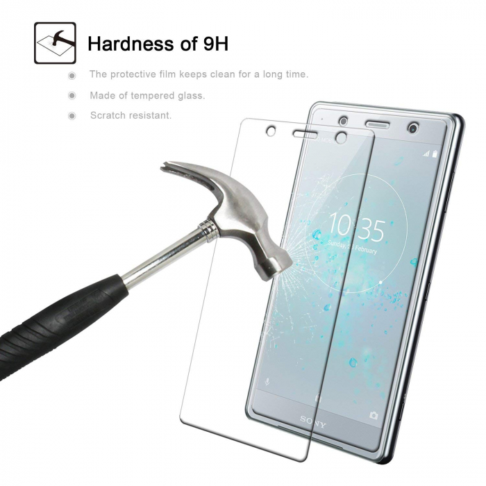 Folie sticla tempered glass MobileSmart©, Sony Xperia XZ 2, protectie ecran, fata, 0.2mm [2]