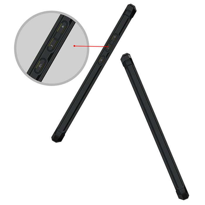 Husa de protectie Hybrid Antisoc pentru Huawei P10 Plus, carcasa spate PC transparenta cu cadru, Negru [5]