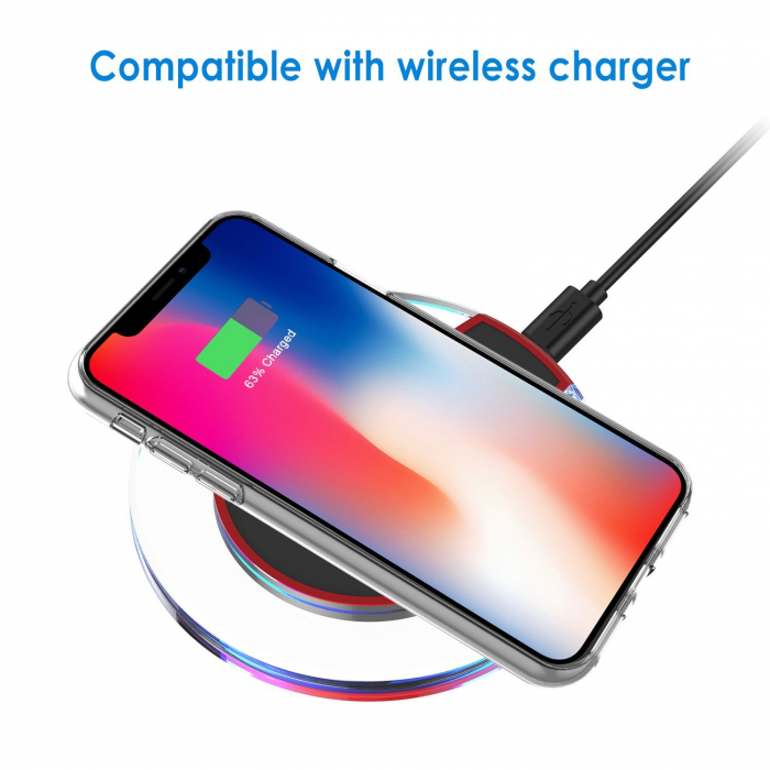 Husa iPhone XS MAX, Hybrid Antisoc, carcasa spate PC cu cadru, Transparent [4]