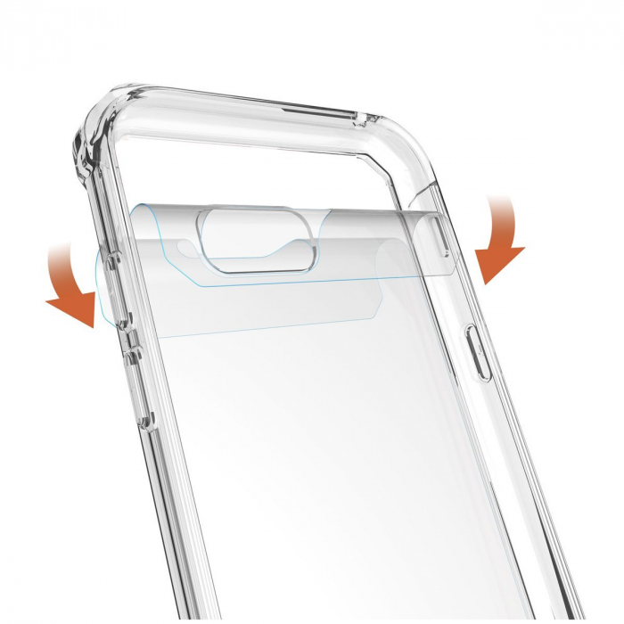 Husa de protectie Hybrid Antisoc pentru Samsung Galaxy A3 2017, carcasa spate PC transparenta cu cadru, Transparent [2]