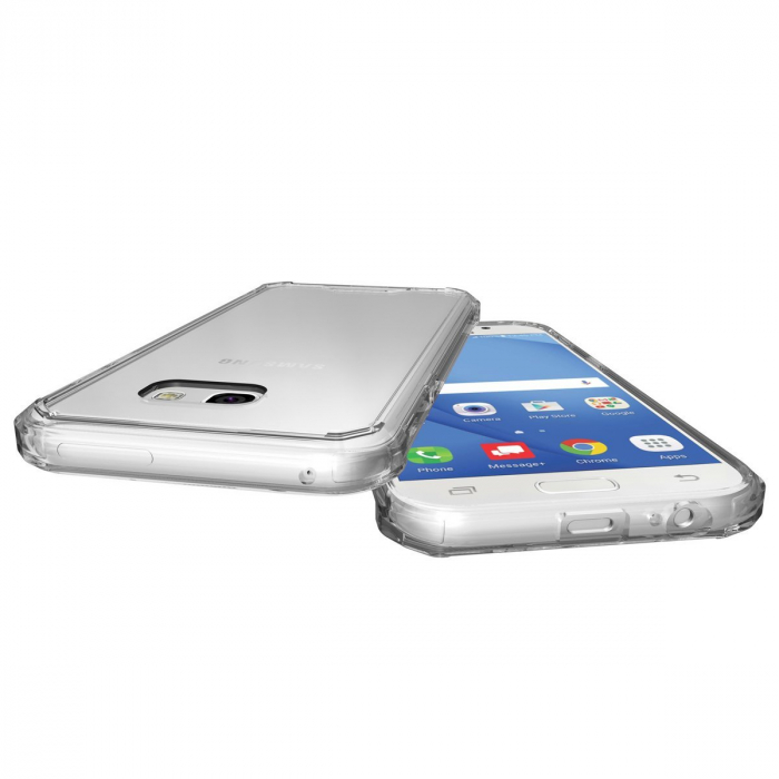 Husa de protectie Hybrid Antisoc pentru Samsung Galaxy A3 2017, carcasa spate PC transparenta cu cadru, Transparent [4]