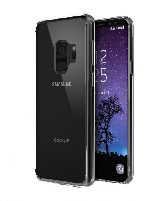 Husa de protectie Hybrid Antisoc pentru  Samsung Galaxy S9, carcasa spate PC cu cadru, hardcase, Transparent [1]