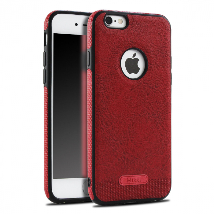 Husa de protectie  iPhone 8/iPhone 7, Leather, Rosu [1]