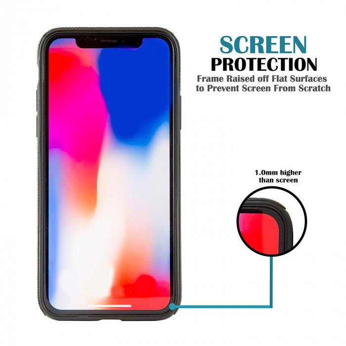Husa de protectie  iPhone X / iPhone 10, Leather, Negru [4]
