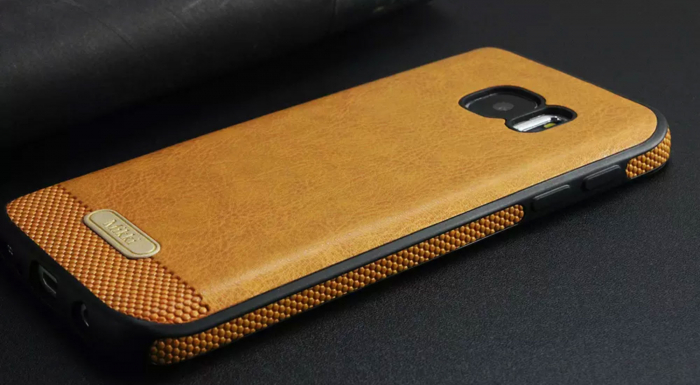 Husa de protectie Samsung Galaxy S6 Edge, Leather, Negru [2]