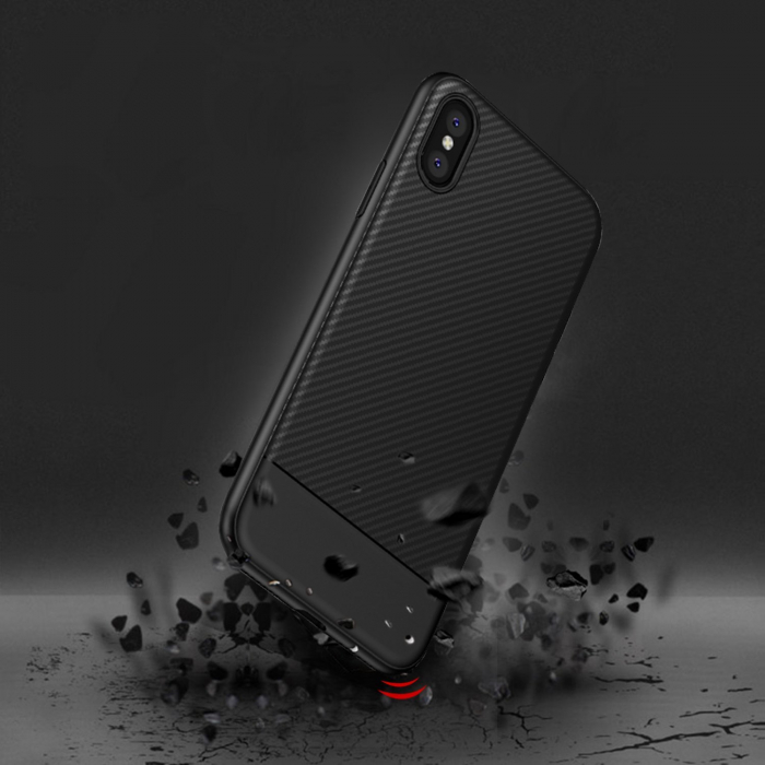 Husa de protectie Slim Antisoc  pentru  iPhone X/iPhone 10, carcasa spate, Negru [6]