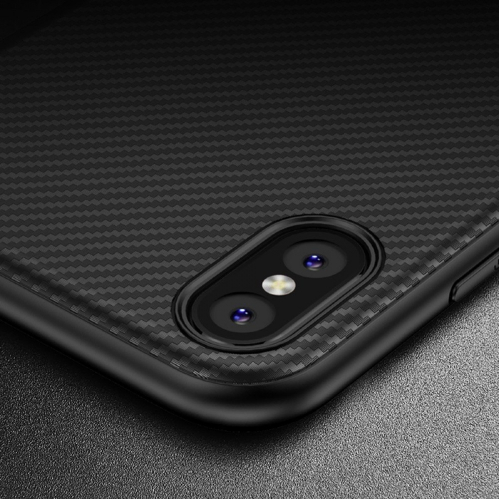 Husa de protectie Slim Antisoc  pentru  iPhone X/iPhone 10, carcasa spate, Negru [3]