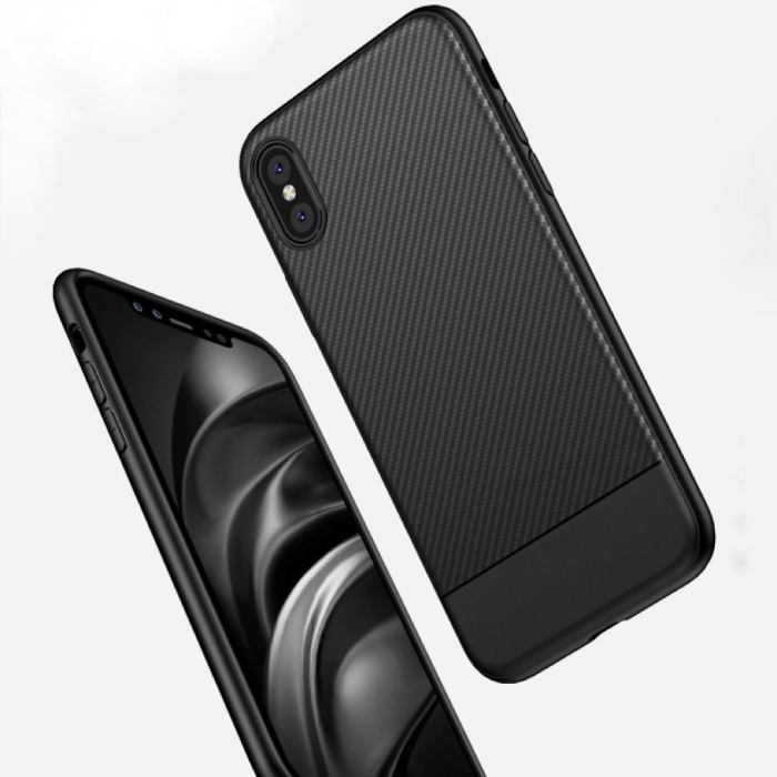 Husa de protectie Slim Antisoc  pentru  iPhone X/iPhone 10, carcasa spate, Negru [11]