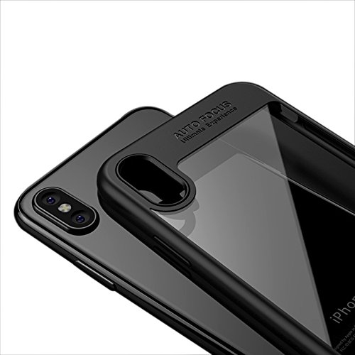 Husa de protectie ultraslim pentru iPhone X, carcasa spate, Negru [6]