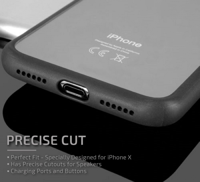 Husa de protectie ultraslim pentru iPhone X, carcasa spate, Negru [3]