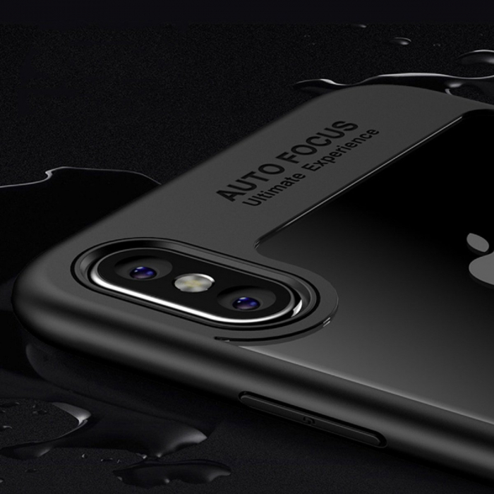 Husa de protectie ultraslim pentru iPhone X, carcasa spate, Negru [7]