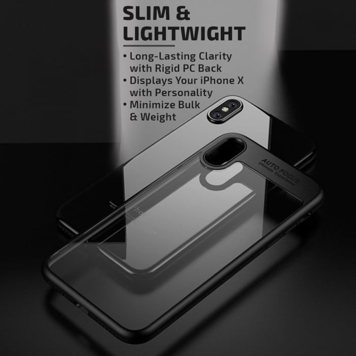 Husa de protectie ultraslim pentru iPhone X, carcasa spate, Negru [4]