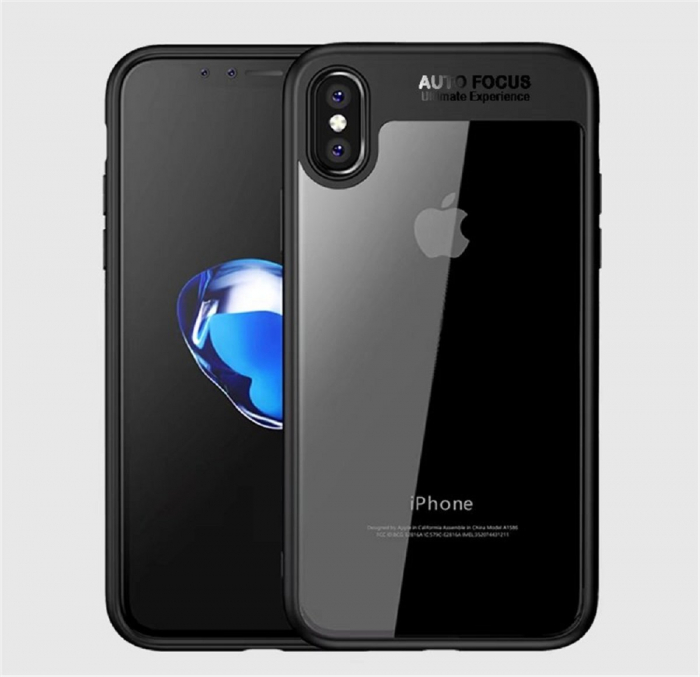 Husa de protectie ultraslim pentru iPhone X, carcasa spate, Negru [5]