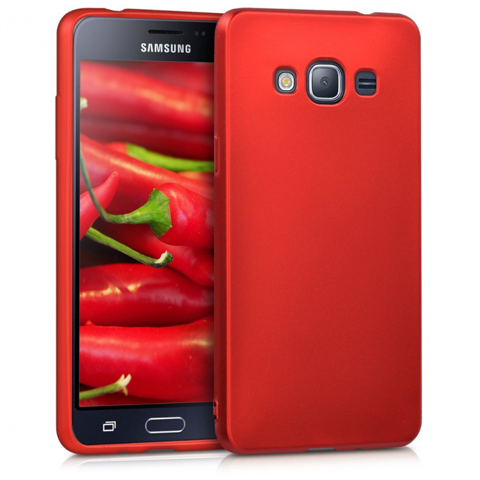 Husa de protectie ultraslim Samsung Galaxy J3 2016, Silicon, Rosu [1]