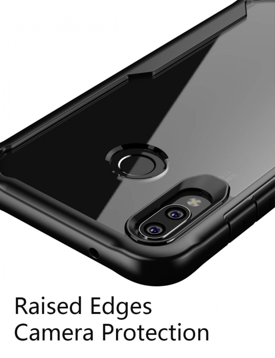 Husa Huawei P20 Lite, Hybrid Antisoc, carcasa spate PC cu cadru TPU dur, Negru [2]