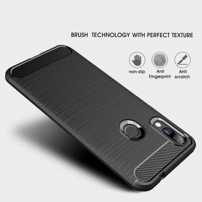 Husa Huawei Y6 2019, Slim Armor Carbon, carcasa spate Antisoc, Negru [5]