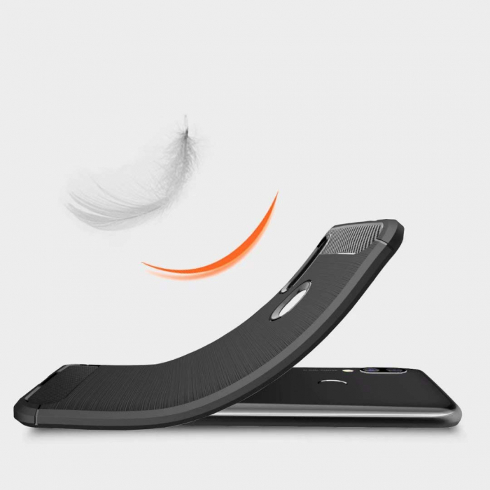 Husa Huawei Y6 2019, Slim Armor Carbon, carcasa spate Antisoc, Negru [3]