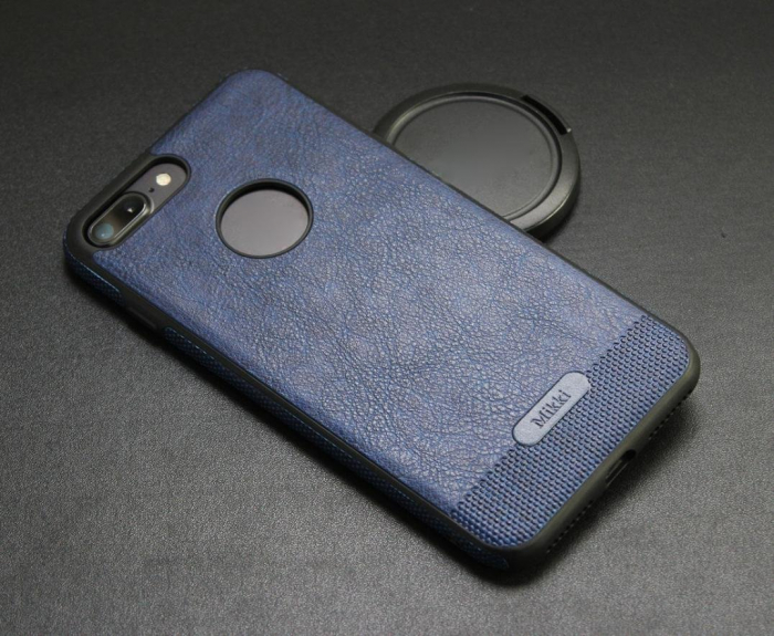 Husa iPhone 8 PLUS / iPhone 7 PLUS, Leather, Dark Blue [2]