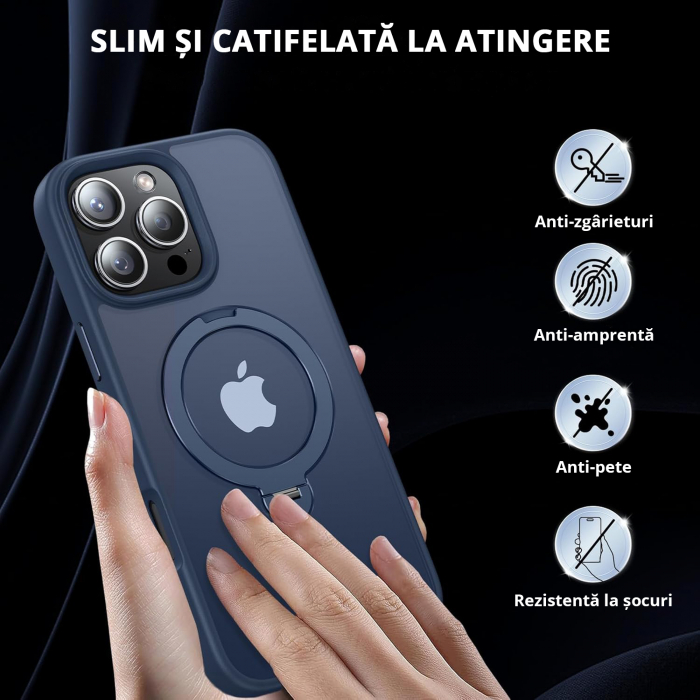 Husă Magnetică MagSafe iPhone 16 Pro Max bleumarin premium [6]