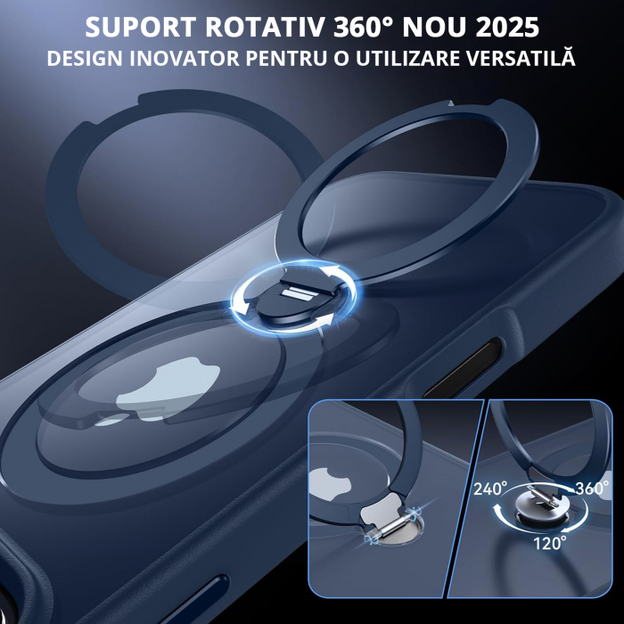 Husă Magnetică MagSafe iPhone 16 Pro Max bleumarin premium [5]