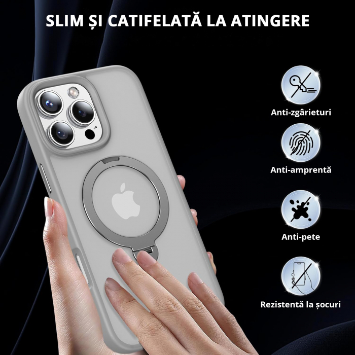 Husă Magnetică MagSafe iPhone 16 Pro Max gri premium [6]
