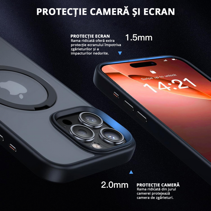 Husă Magnetică MagSafe iPhone 16 Pro Max neagră premium [2]
