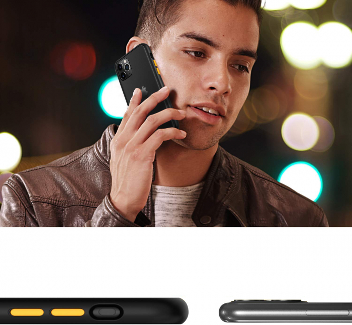 Husa pentru IPhone 12 / 12 PRO, MobileSmart , Hybrid ultra slim, carcasa spate Antisoc, hardcase, Negru [4]
