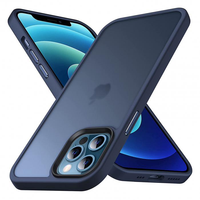 Husa pentru IPhone 12 / 12 Pro, ultra slim, Antisoc, Blue [1]