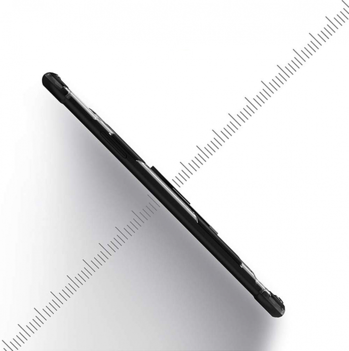 Husa pentru IPhone 12 MINI, Hybrid Antisoc, carcasa cu bumper, inel rotativ 360 si Kickstand, Negru [3]