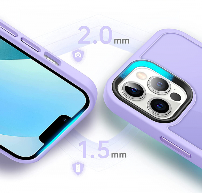 Husa pentru IPhone 12 PRO MAX MagSafe, ultra slim, Antisoc, Purple [2]
