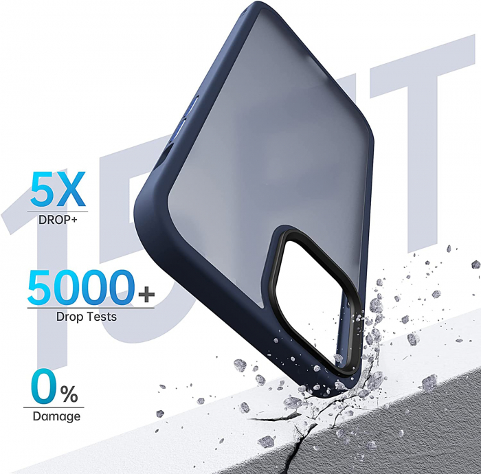 Husă pentru IPhone 12 PRO MAX, ultra slim, Antișoc, Blue [2]