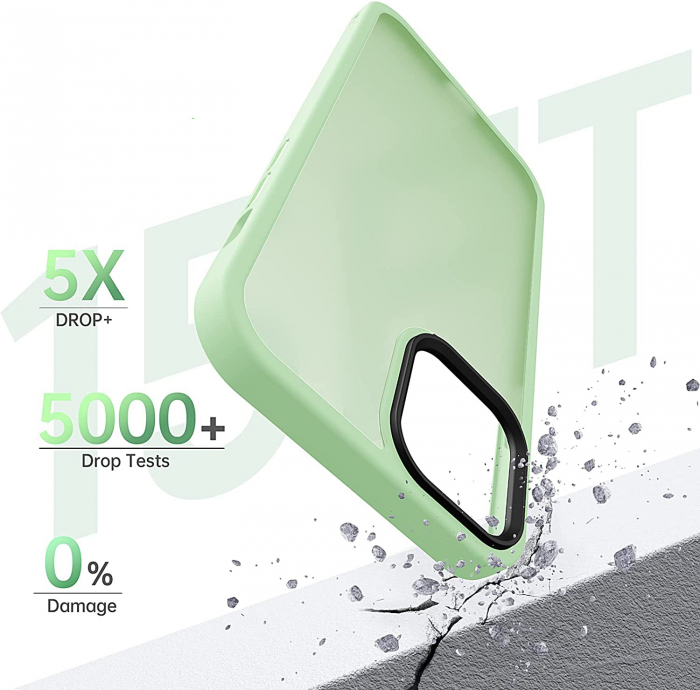Husă pentru IPhone 12 PRO MAX, ultra slim, Antișoc, Light Green [2]