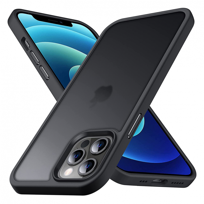 Husă pentru IPhone 12 PRO MAX, ultra slim, Antișoc, Negru [1]