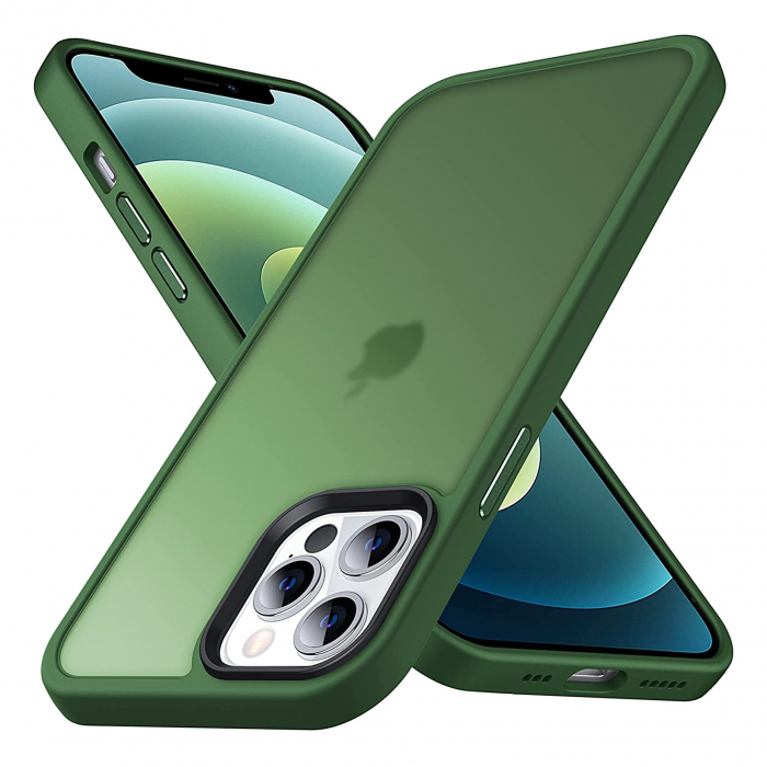 Husă pentru IPhone 12 PRO MAX, ultra slim, Antișoc, Verde [1]