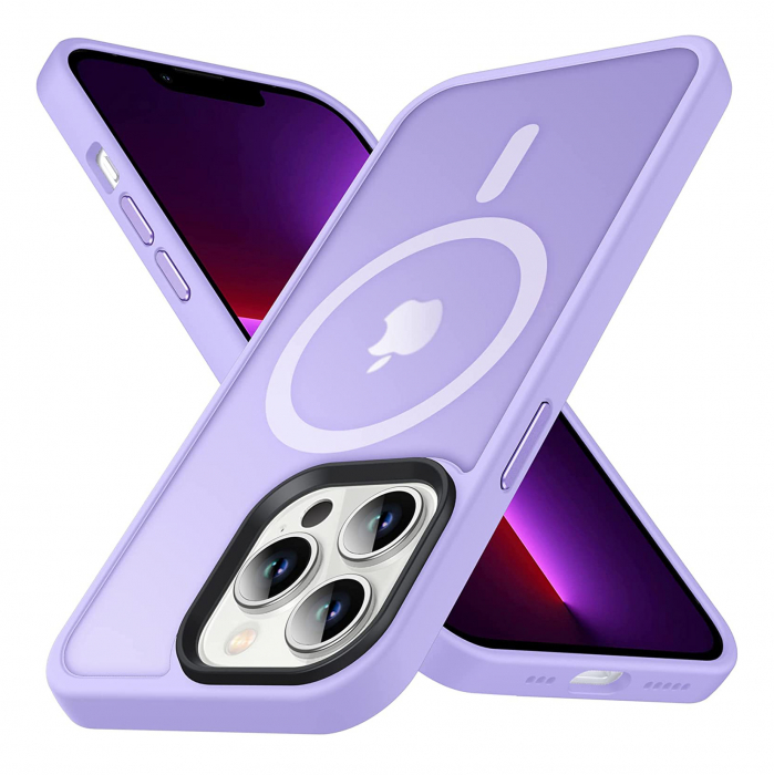 Husa pentru IPhone 13 PRO MagSafe, ultra slim, Antisoc, Purple [1]