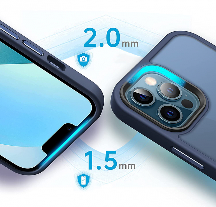 Husa pentru IPhone 13 PRO MAX MagSafe, ultra slim, Antisoc, Blue [2]