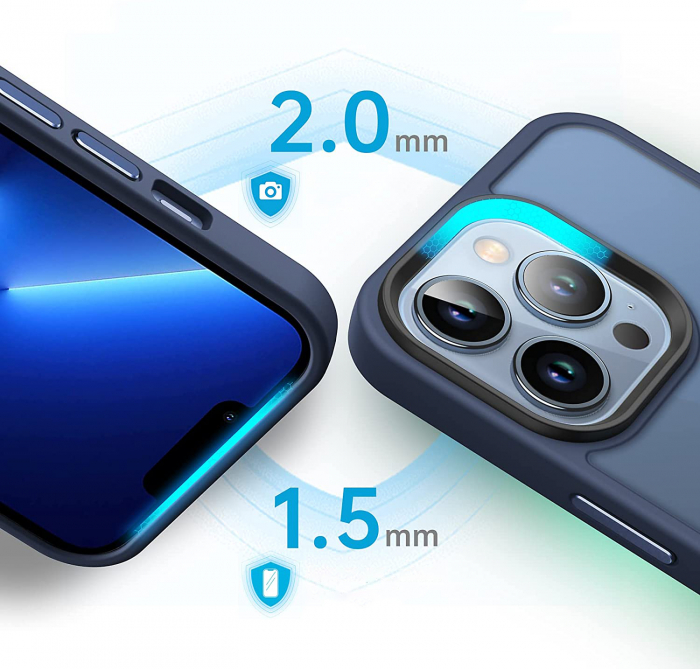 Husă pentru IPhone 13 PRO MAX, ultra slim, Antișoc, Blue [3]