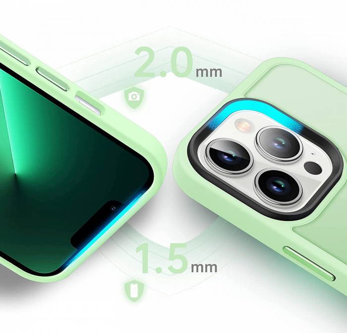 Husă pentru IPhone 13 PRO MAX, ultra slim, Antișoc, Light Green [2]