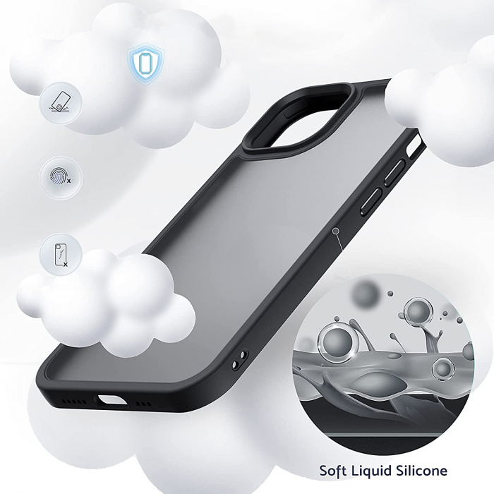 Husă pentru IPhone 13 PRO MAX, ultra slim, Antișoc, Negru [6]