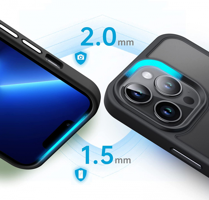 Husă pentru IPhone 13 PRO MAX, ultra slim, Antișoc, Negru [4]