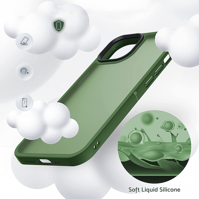 Husă pentru IPhone 13 PRO MAX, ultra slim, Antișoc, Verde [6]