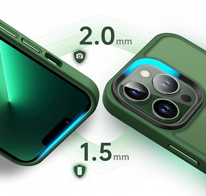 Husă pentru IPhone 13 PRO MAX, ultra slim, Antișoc, Verde [2]