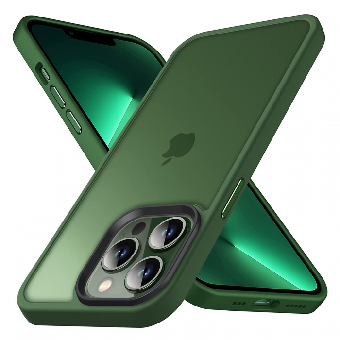 Husă pentru IPhone 13 PRO, ultra slim, Antișoc, Verde [1]