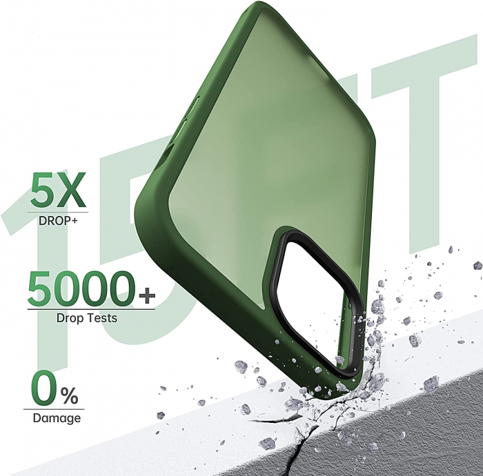 Husă pentru IPhone 13 PRO, ultra slim, Antișoc, Verde [3]
