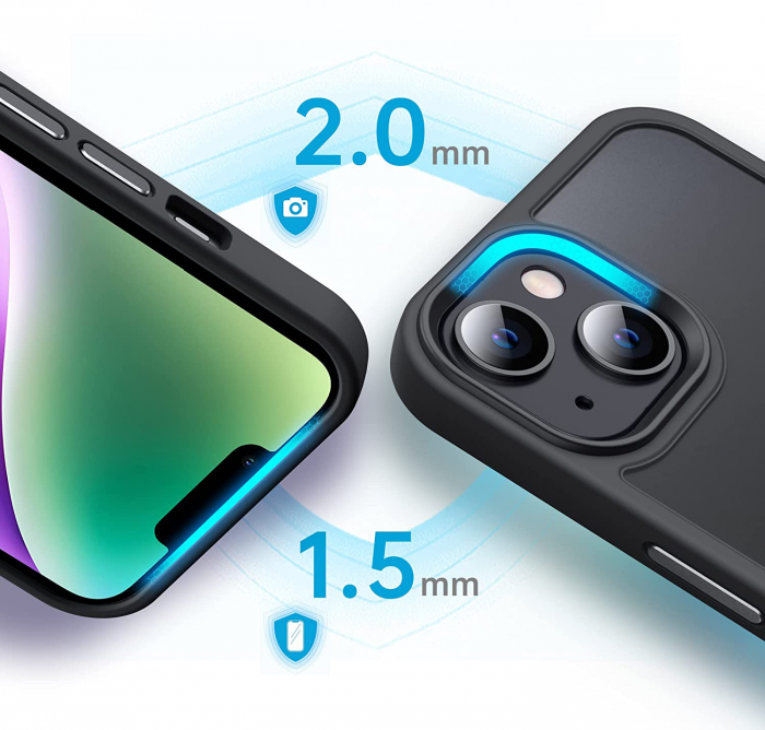 Husă pentru iPhone 13, ultra slim, Antișoc, Negru [2]